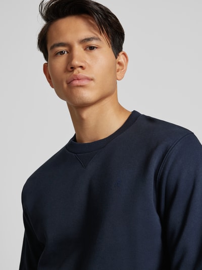 Replay Regular Fit Sweatshirt mit gerippten Abschlüssen Marine 3