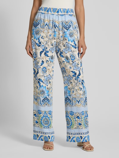 FREE/QUENT Spodnie materiałowe z elastycznym pasem model ‘Lisa’ Jasnoniebieski 4