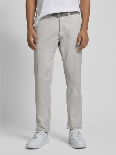 MCNEAL Slim Fit Chino mit Gürtel Mittelgrau 4