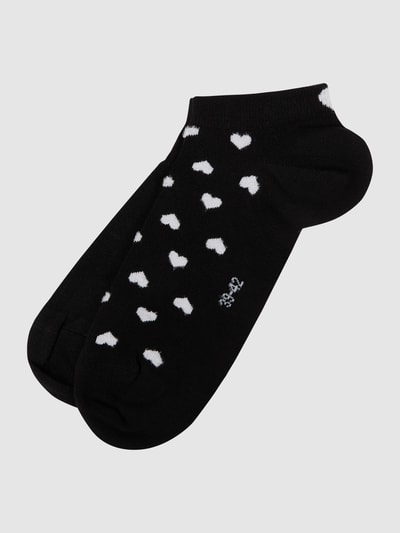 Esprit Sneakersocken mit Allover-Muster im 2er-Pack Modell 'Valentine' Black 1