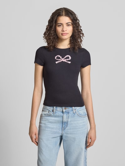 REVIEW T-Shirt mit Rundhalsausschnitt Dunkelblau 4
