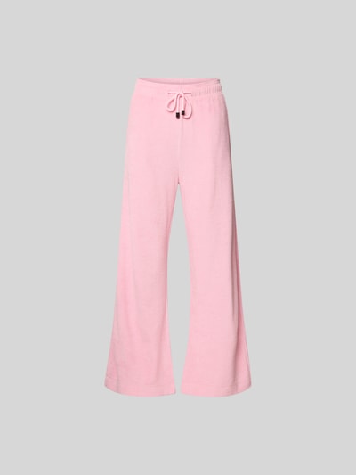 Produktfoto, Culotte mit elastischem Bund von Juvia in Rosa, Baumwoll-Mix, Flared Fit, Frottee-Optik, Tunnelzug, weiche Textur