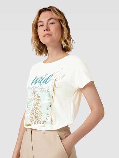 Christian Berg Woman T-shirt met motiefprint Offwhite - 3