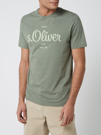 s.Oliver RED LABEL T-Shirt aus Baumwolle Khaki 4