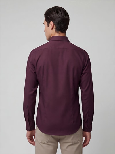 Seidensticker Slim Fit Businesshemd aus reiner Baumwolle Modell 'New Kent' Bordeaux 5