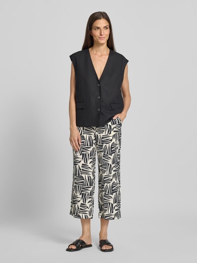 s.Oliver RED LABEL Relaxed Fit Culotte aus Viskose-Mix BLACK 1