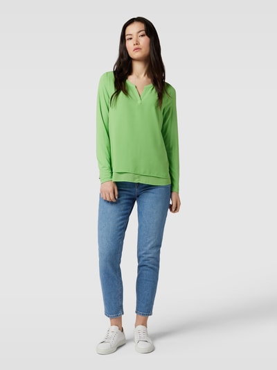 Smith and Soul Blouse met dubbele-laagjeslook, model 'Mix and Match' Groen - 1