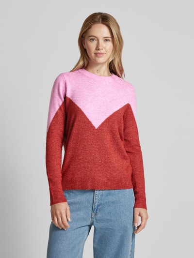 Vero Moda Strickpullover mit Rundhalsausschnitt Pink 4