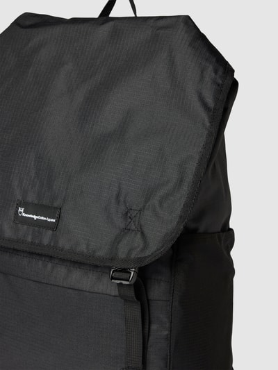 Knowledge Cotton Apparel Rucksack mit Label-Detail Black 3