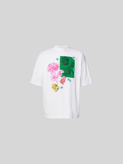 Marni T-Shirt mit floralem Print Weiss 2