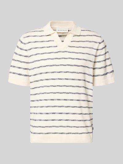 Tom Tailor Regular Fit Poloshirt aus reiner Baumwolle Offwhite 1