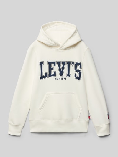 Levi’s® Kids Hoodie mit Känguru-Tasche Modell 'THE GREAT HIGHWAY' Weiss 1