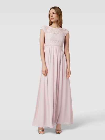 Jake*s Cocktail Abendkleid mit floraler Spitze Rosé 1