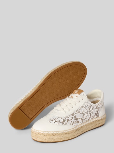 Lauren Ralph Lauren Sneakersy o niskim kroju z wyhaftowanym motywem model 'LUIZE' Złamany biały 4