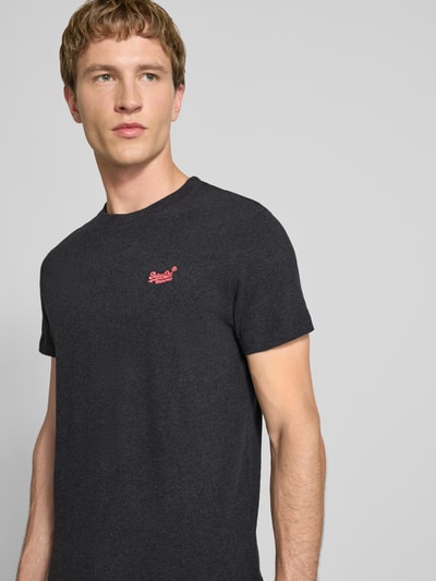 Superdry Regular Fit T-Shirt mit Logo-Stitching Black 3