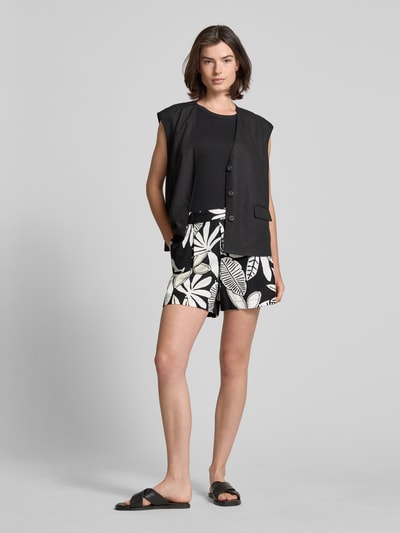 s.Oliver RED LABEL Relaxed Fit Shorts aus Leinen-Viskose-Mix Black 1