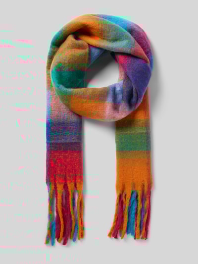 Kurt Beines Sjaal met franjes Bleu - 1