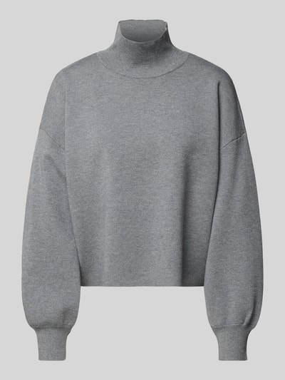 MSCH Copenhagen Gebreide pullover van viscosemix met opstaande kraag, model 'Mercy East' Middengrijs - 2