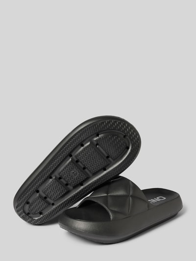 Only Sandalen met doorgestikte naden, model 'MAVE' Zwart - 3