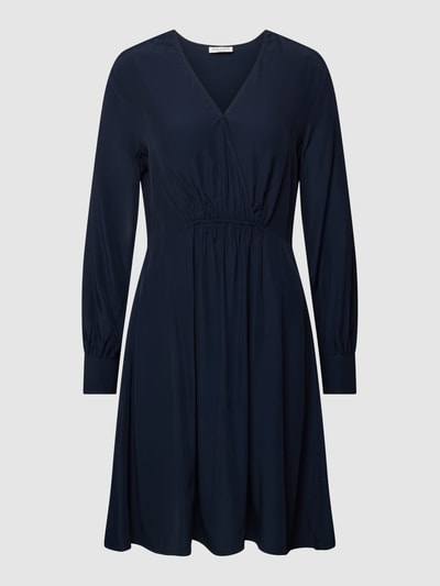 Marc O'Polo Knielange jurk met V-hals Marineblauw - 2