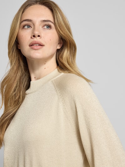 B.Young Gebreide pullover van viscosemix, model 'MOBBE' Zand - 3