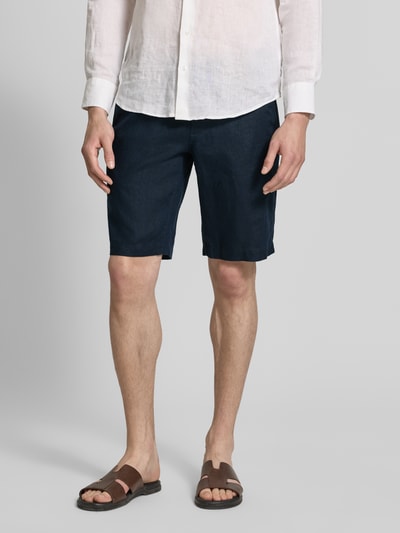 Marc O'Polo Regular Fit Shorts aus reinem Leinen Modell 'RESO JOGGER' Marine 4