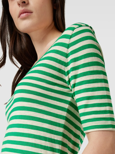 Marc O'Polo T-shirt met streepmotief Groen - 3