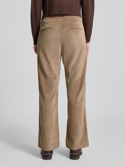 ZABAIONE Flared Fit Stoffhose in Cord-Optik Modell 'Magdalene' Taupe 5