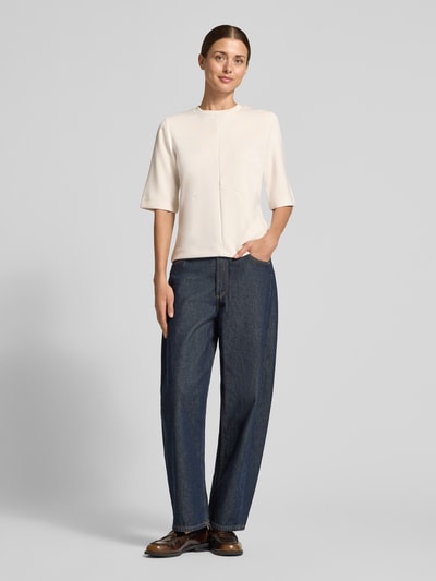 Christian Berg Woman bluza o kroju regular fit z ozdobnymi szwami Écru 1