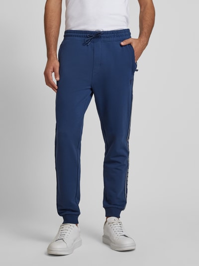 Guess Activewear Sweatpants met labelprint, model 'NEW ARLO' Donkerblauw - 4