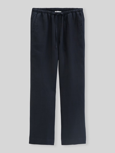 Marc O'Polo Straight Fit Leinenhose aus reinem Leinen Marine 2