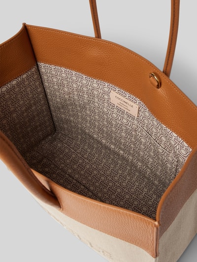 Coccinelle Shopper met labelstitching, model 'MYRTHA' Cognac - 5