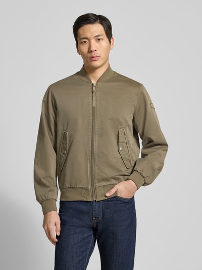 Marc O'Polo regular fit blouson van puur katoen Lichtbruin - 4