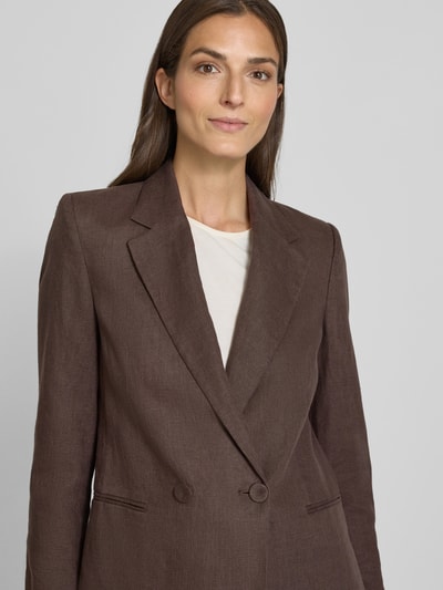 Mango Blazer mit Reverskragen Modell 'TEMPOLI' Dunkelbraun 3