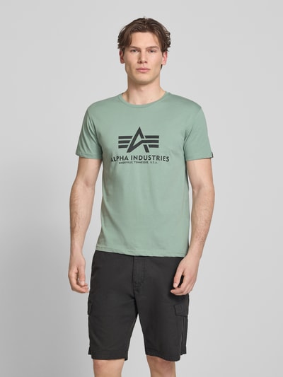 Alpha Industries T-Shirt mit Logo und Rundhalsausschnitt Lind 4