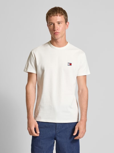Tommy Jeans Regular fit T-shirt van puur katoen Offwhite - 4