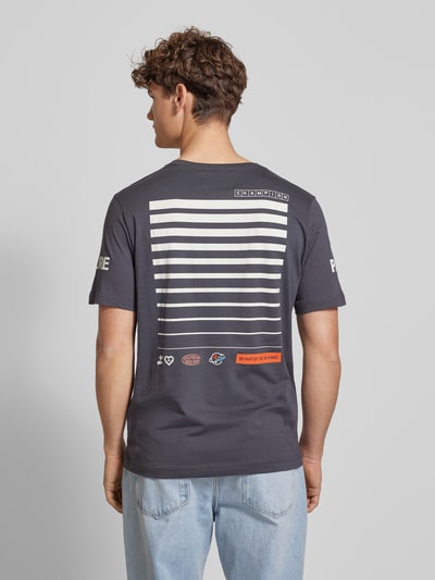 CHAMPION T-shirt met labeldetails Antraciet - 5