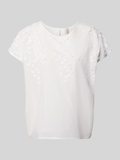 Produktfoto, Regular Fit Bluse mit Rundhalsausschnitt Modell 'FAHIMA' von Soyaconcept aus Reine Baumwolle mit weißen Stitchings