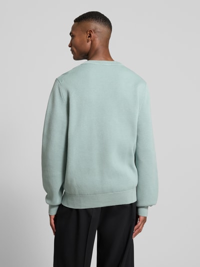 HUGO Loose fit gebreide pullover van puur katoen, model 'SAN CELLY' Mintgroen - 5