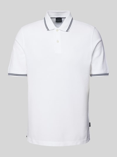 bugatti Regular fit poloshirt met labeldetail Wit - 2