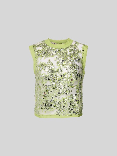 BAUM & PFERDGARTEN Tanktop mit Paillettenbesatz Hellgruen 2