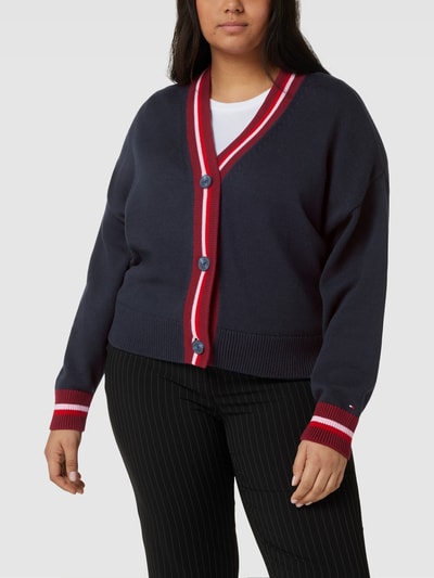 Tommy Hilfiger Curve PLUS SIZE Cardigan mit Streifenmuster Modell 'VIBRANT STRIPE' Marine 4