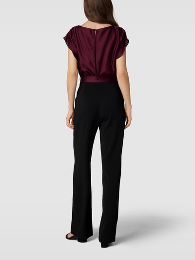 Swing Jumpsuit mit Taillengürtel Bordeaux 5