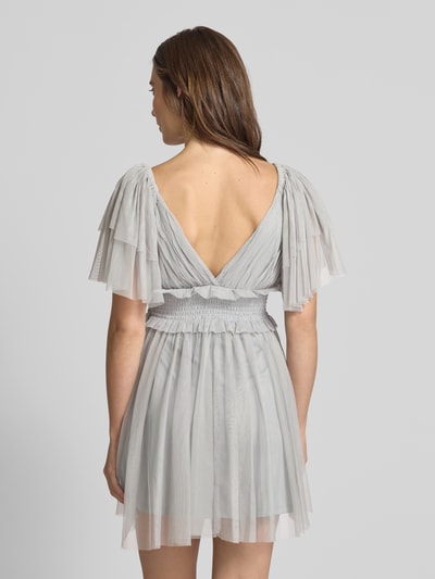 LACE & BEADS Cocktailjurk met V-hals en tailleband Groen - 5