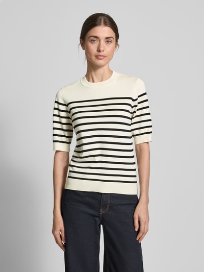 YAS Gebreide pullover met 1/2-mouwen, model 'LENA' Offwhite - 4