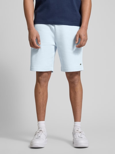 Lacoste Regular Fit Sweatshorts mit elastischem Bund Hellblau 4