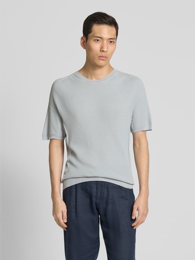 AlphaTauri Gebreide pullover met ribboorden Lichtgrijs - 4