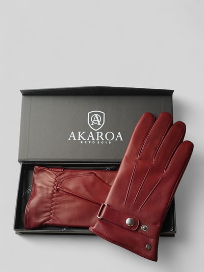 Akaroa Handschoenen met touchscreenfunctie, model 'RON' Donkerrood - 3