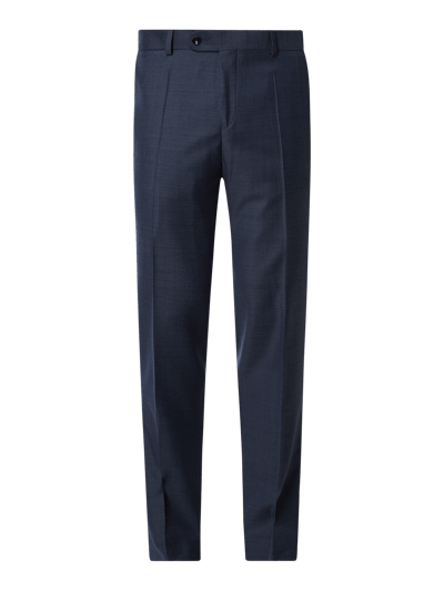 Carl Gross Pantalon van scheerwol, model 'Stevenson' Rookblauw - 2