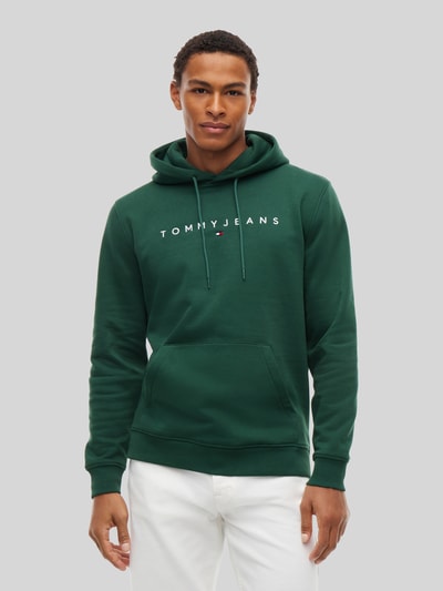 Tommy Jeans Regular fit hoodie met logo-opschrift Donkergroen - 4